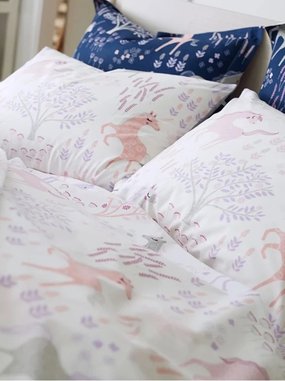 Unicorn Forest Classic Cool Organic Cotton Duvet Cover